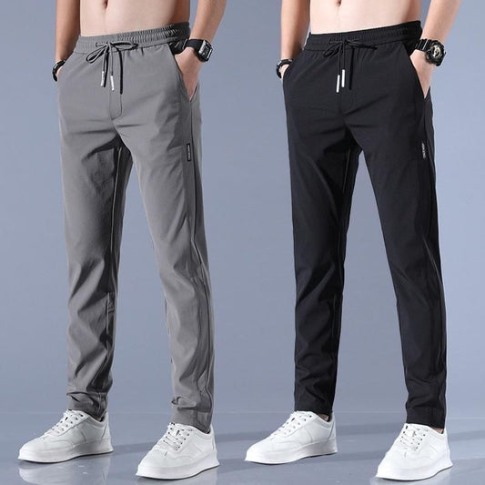 Men's Lycra Daily Wear TrackPants - Buy 1 Get 1 Free (Black + Grey)